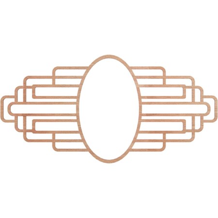 Ekena Millwork Elizabeth Wood Fretwork Prcd Ceiling Medallion, Cherry, 26"W x 13"H x 7 1/8"IW x 12 3/8"IH x 1/4"T CMWP26X13X0250EBCH